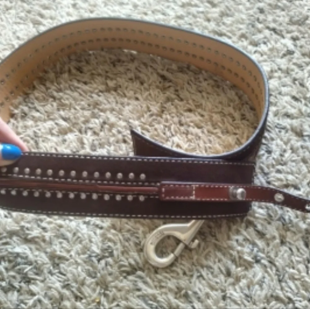 MICHAEL Michael Kors B Low The Belt Double Latch Belt Brown Medium 36